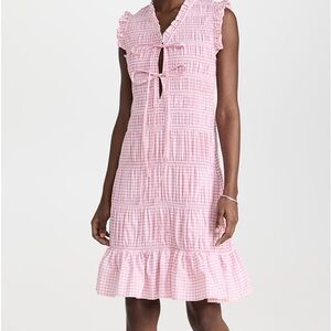 Sandy Liang pink gingham Pleasant dress